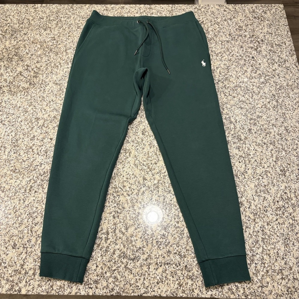 Polo Ralph Lauren Men's Green Jogger Sweatpants Size Medium Embroidered Logo